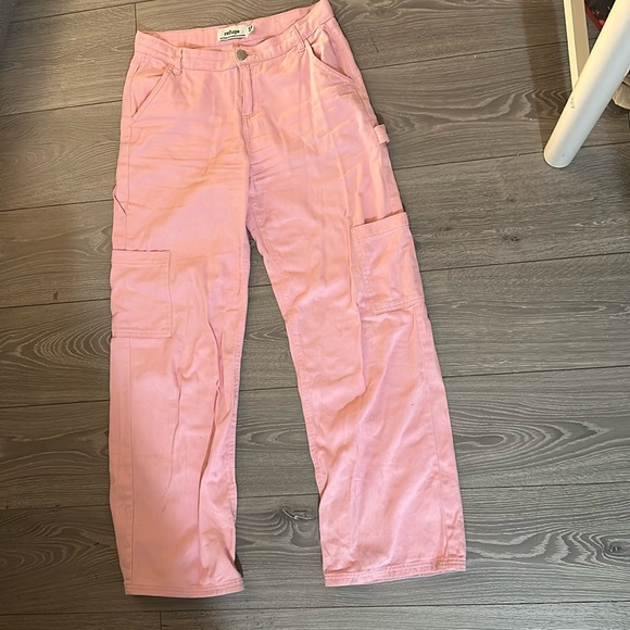 Pink cargo jeans size S to M - Picture 2 of 3